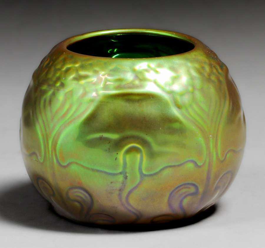 Zsolnay Pottery Art Nouveau Iridescent Vase c1905 (1 of 4)