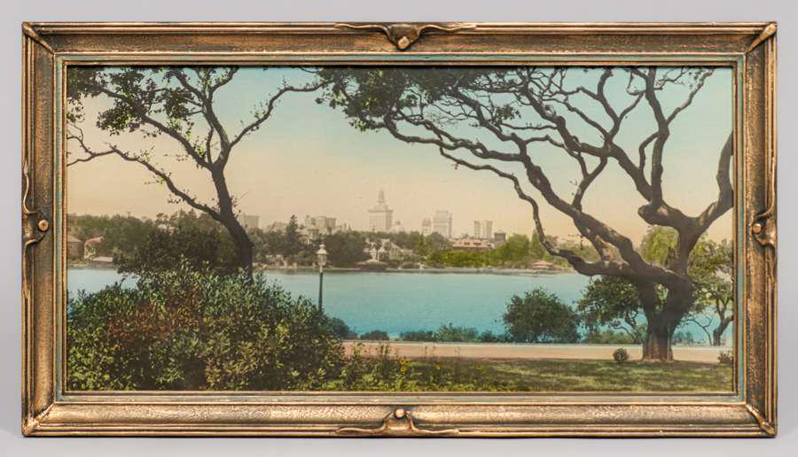 Lake Merritt Oakland Tinted Photo c1920 (1 of 3)