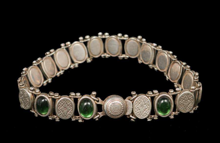 John H. Peckham - Attleboro, MA Sterling Silver Bracelet c1920s (1 of 7)