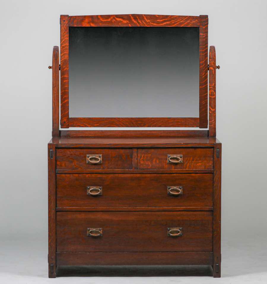 Early Gustav Stickley Four-Drawer Dresser c1903 (1 of 3)