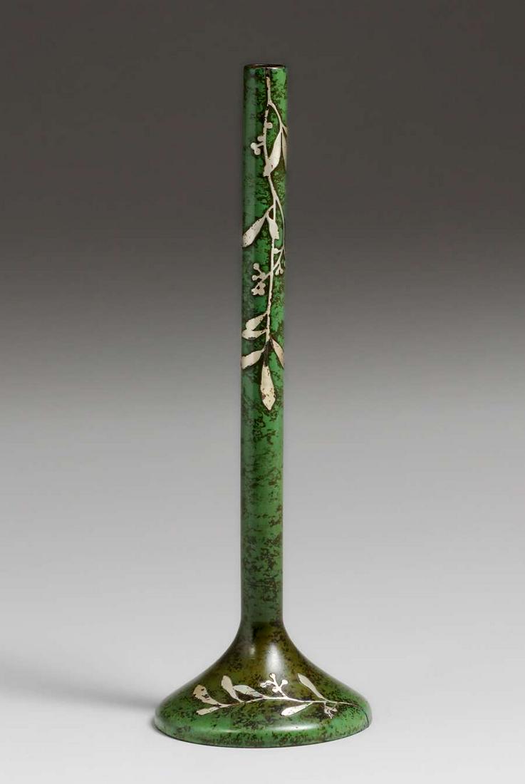 Heintz #3684 Sterling on Bronze Stem Vase c1915 (1 of 5)