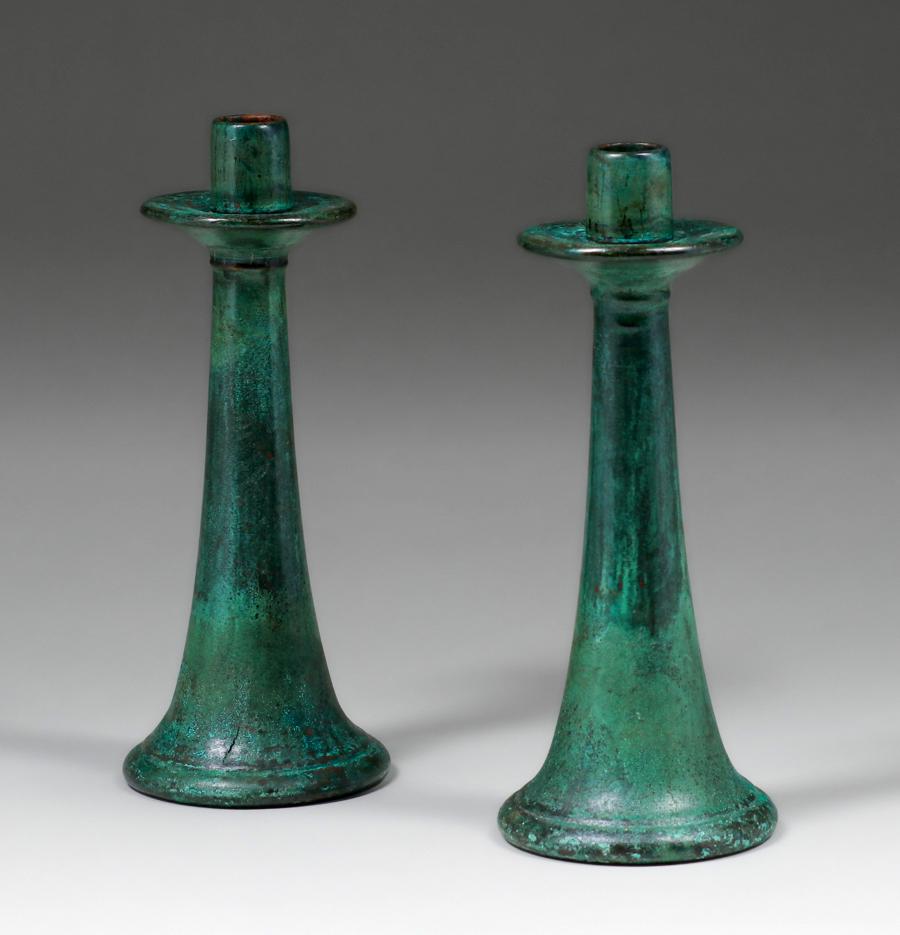 Clewell Copper-Clad Candlesticks c1910 (1 of 5)