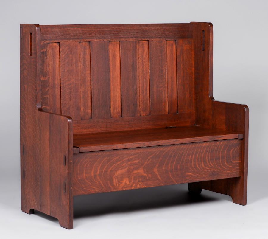 Gustav Stickley #224 Hall Bench c1910 (1 of 3)
