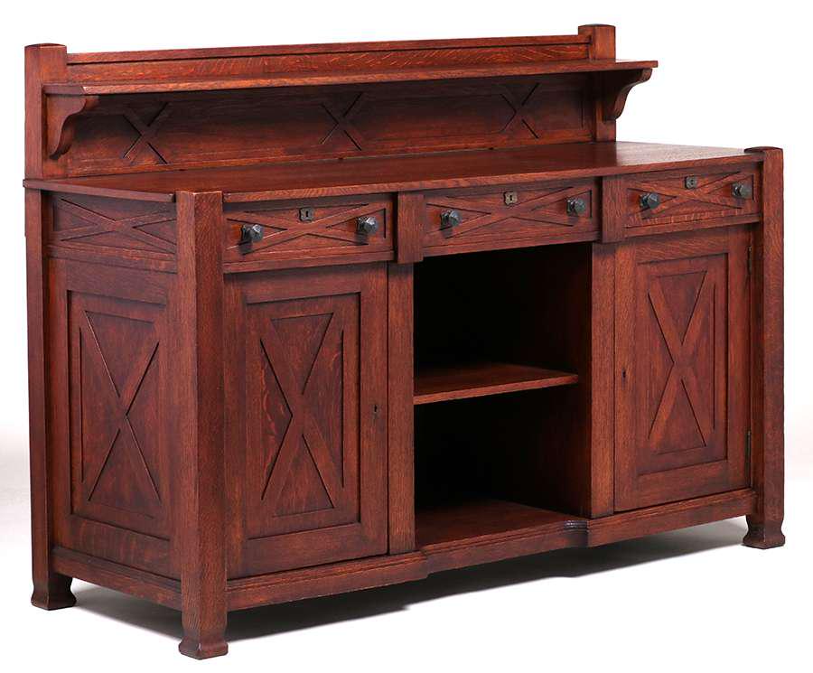 Joseph P. McHugh Oak Sideboard c1900 (1 of 3)