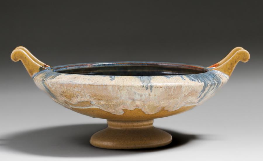 Fulper Pottery Kylix Two-Handled Fruit Bowl c1910 (1 of 5)