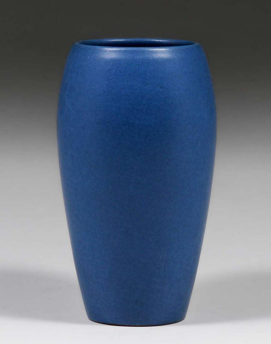 Marblehead Pottery Matte Blue Vase c1910 (1 of 4)