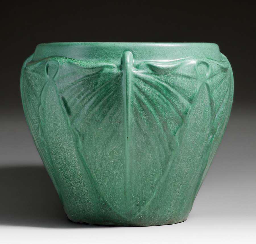 Large Weller Pottery Matte Green Jardiniere c1910 (1 of 5)