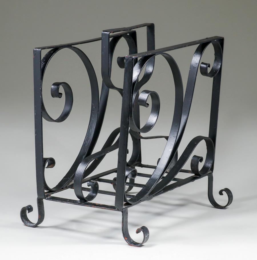 Arts & Crafts Spanish Revival Iron Magazine Rack c1920s (1 of 5)