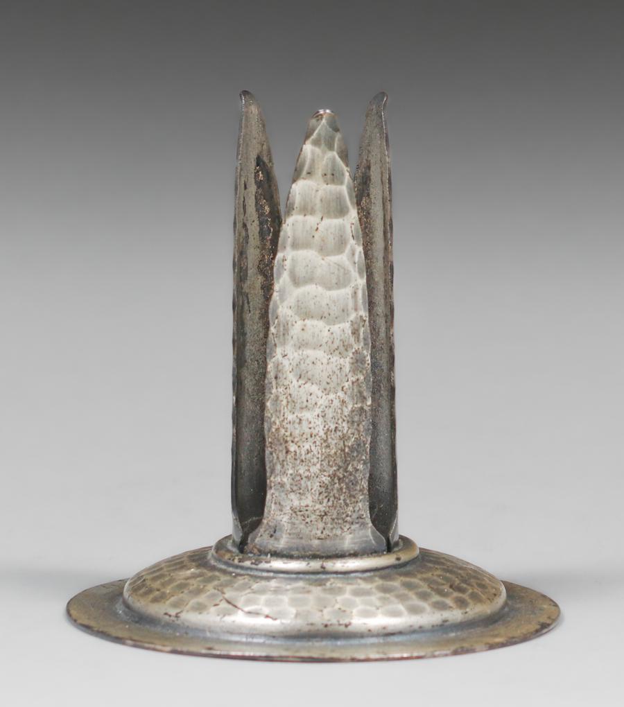 Roycroft Hammered Copper Silver-Plated Bud Vase c1920s (1 of 5)