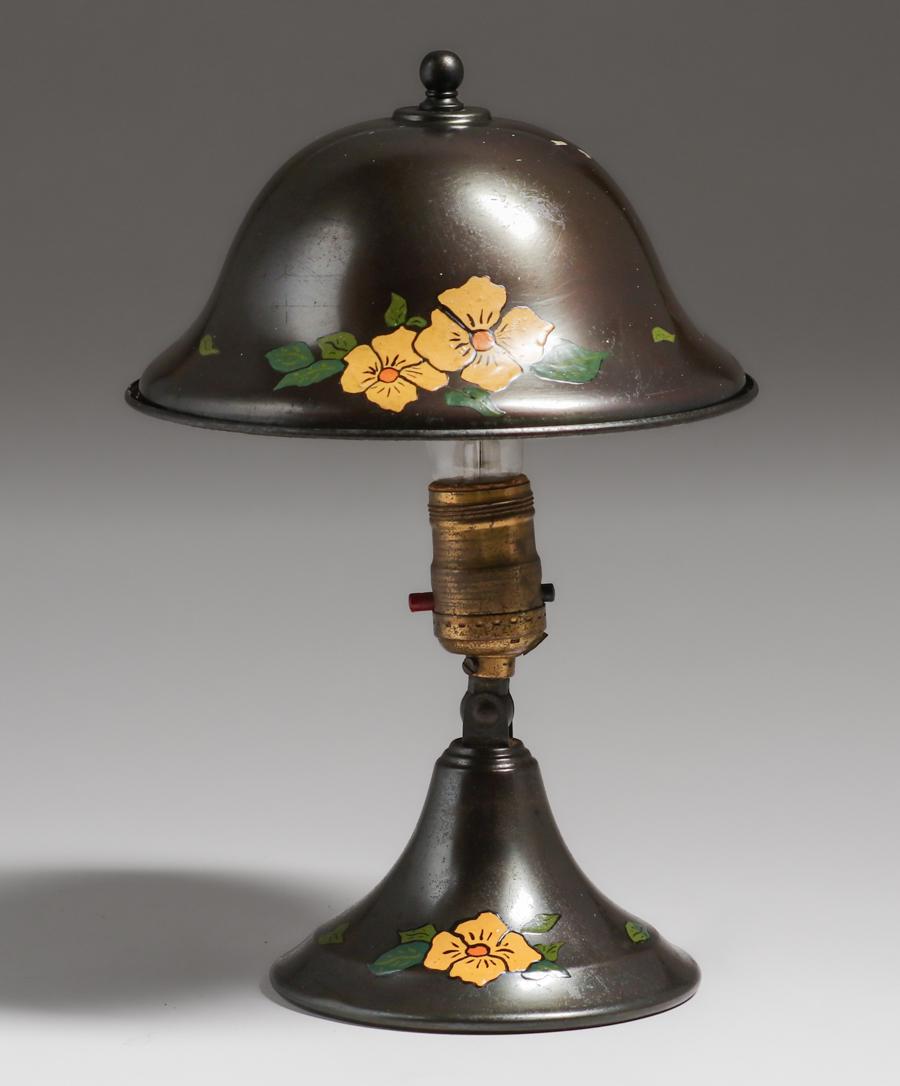The Greist Lamp Co - New Haven, CT Budoir Lamp c1910: The Greist Lamp Co - New Haven, CT Budoir Lamp c1910. Signed. Spotted original patina. 11h x 7.5d. Spend $5000 or more at this auction and all of your SHIPPING IS FREE within the lower 48 states. SHIP