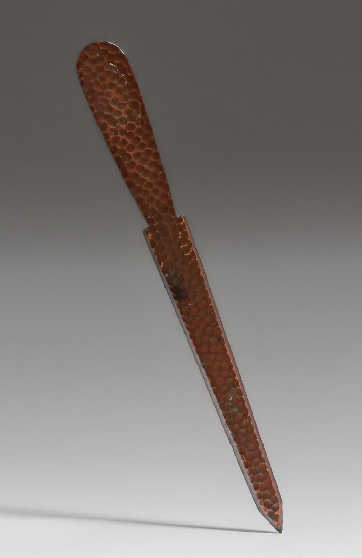 Arts & Crafts Hammered Copper Letter Opener c1910s (1 of 3)