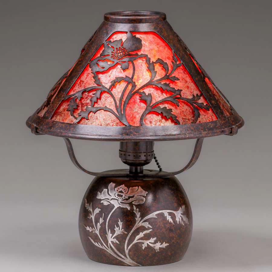 Heintz Sterling on Bronze Boudoir Lamp c1915 (1 of 9)
