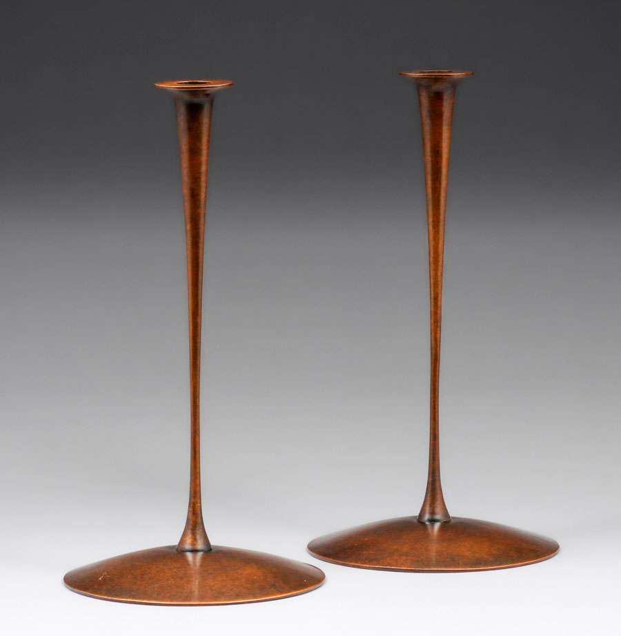 Prairie School Brass Candlesticks c1905 (1 of 3)