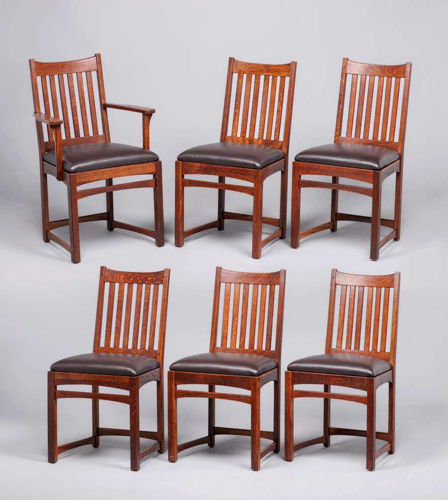 Set of 6 Lifetime Puritan #534 1/2 Dining Chairs c1912 (1 of 8)