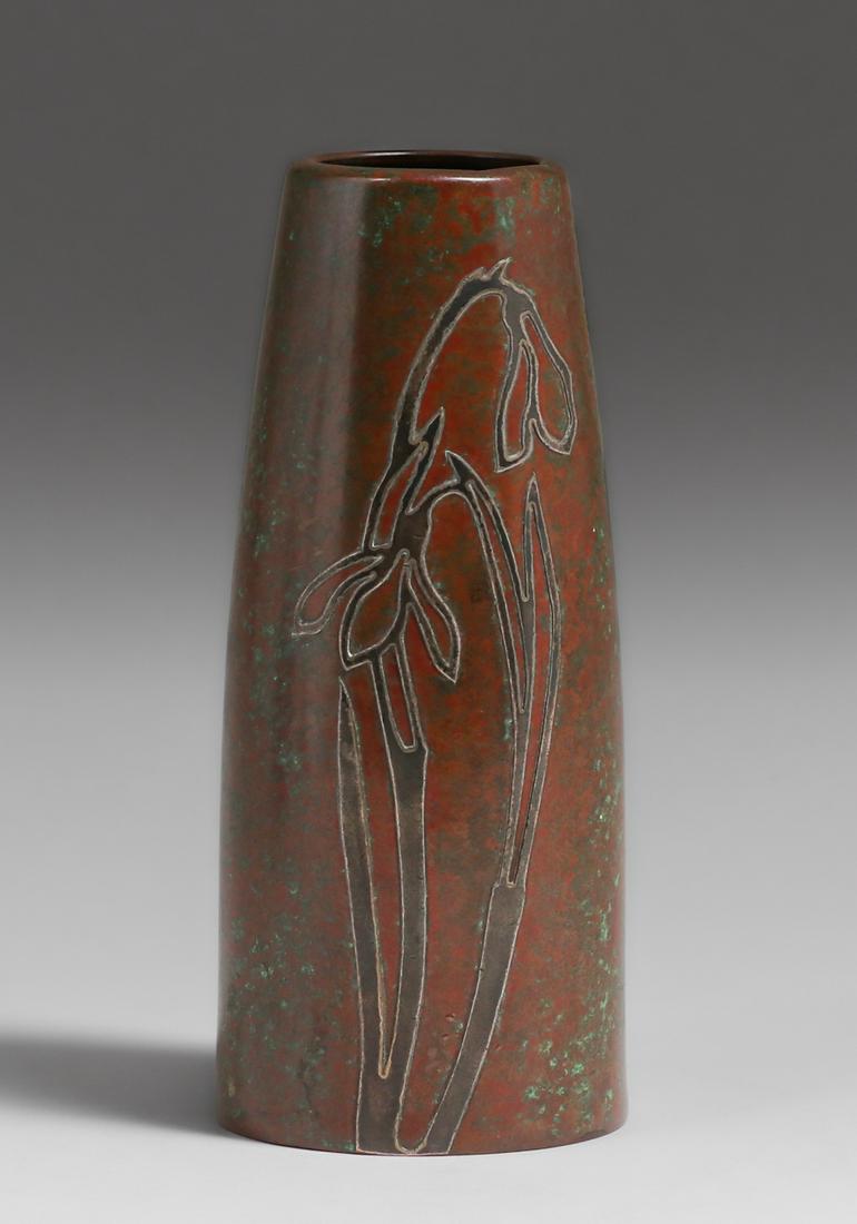 Silvercrest #1024 Sterling on Bronze Vase c1920s (1 of 4)