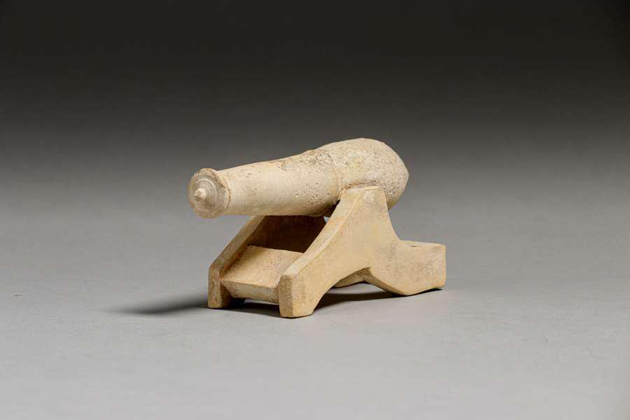 George Ohr Biloxi, MS Novelty Cannon Inkwell c1895-1896 (1 of 5)