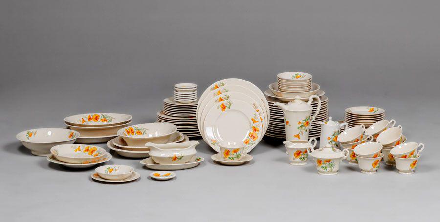 Vintage Syracuse China California Poppy Dinnerware Set 100 Pieces (1 of 11)
