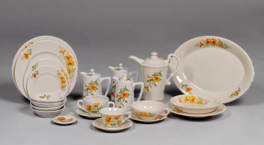 Vintage Syracuse China California Poppy Dinnerware Set 19 Pieces (1 of 12)