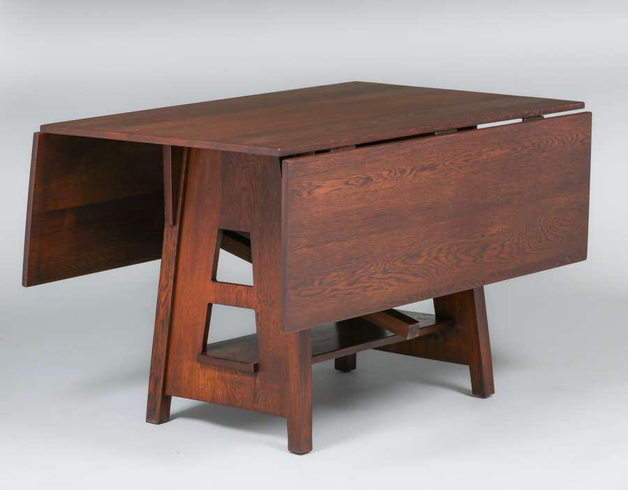 Limbert Cutout Dropleaf Dining Table c1910 (1 of 4)