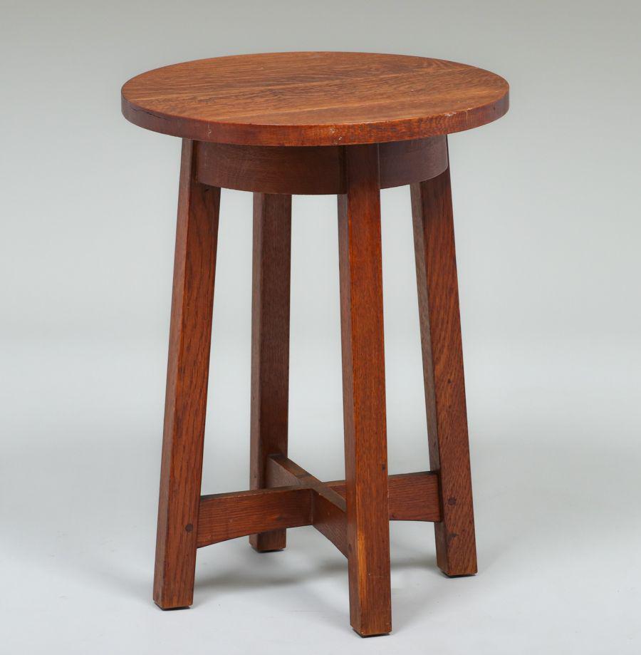 L&JG Stickley #22 Round Drinkstand c1910 (1 of 4)