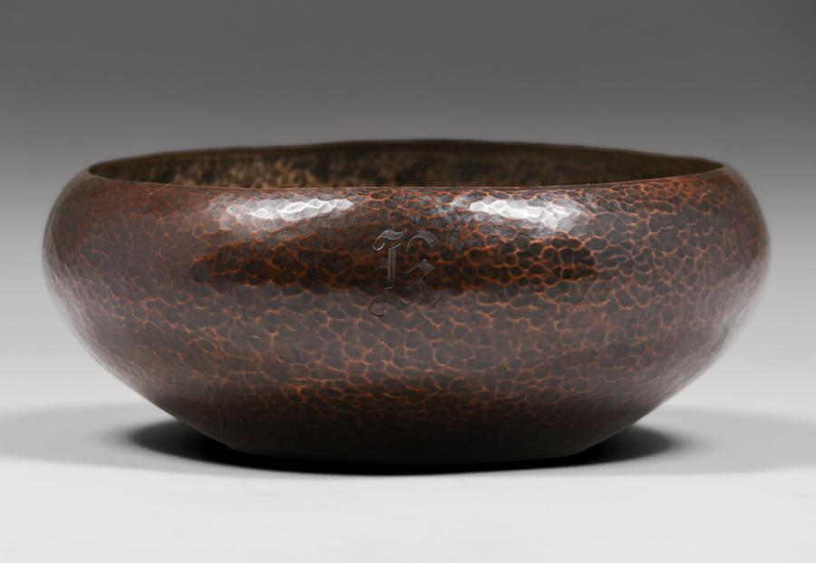 Kalo Chicago Hammered Copper Bowl c1910s (1 of 5)