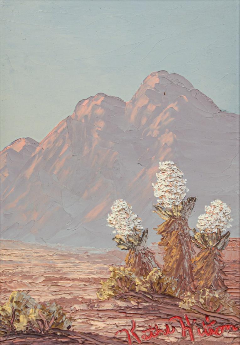 Kathi Hilton Small California Desert Painting c1960s (1 of 5)
