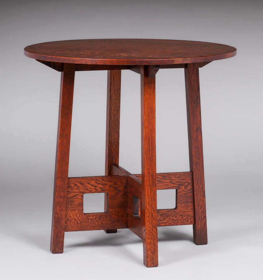 Limbert #148 Cutout Lamp Table c1905 (1 of 5)