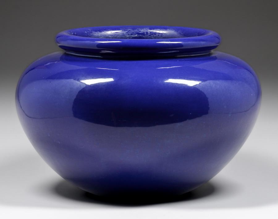 Pacific Pottery Cobalt Blue Oil Jar/Jardiniere c1930s (1 of 4)