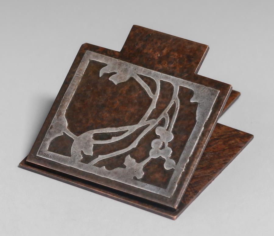 Early Heintz Sterling on Bronze Paper Clip c1910 (1 of 5)