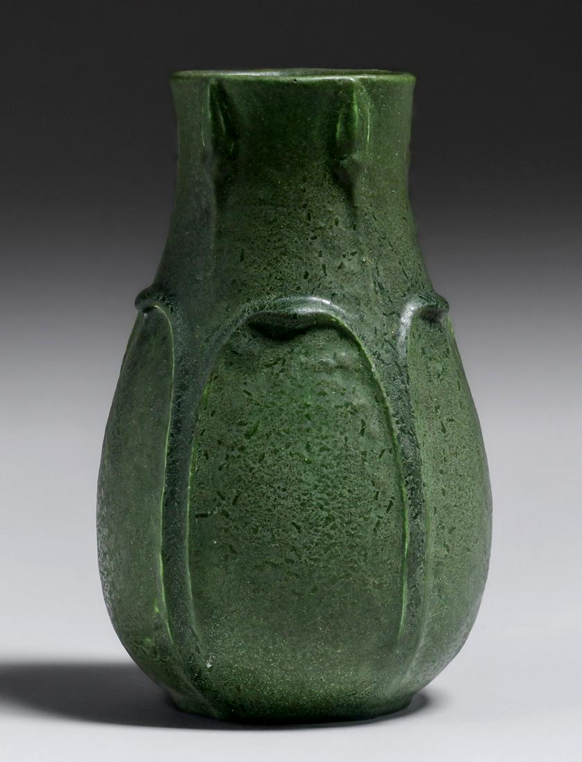 Grueby Pottery Matte Green Vase c1905 (1 of 4)