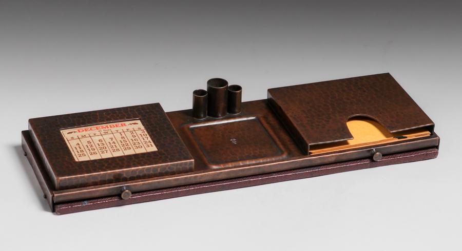 Roycroft Hammered Copper Desk Calendar Organizer c1920s (1 of 7)