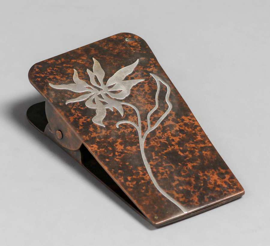 Heintz Sterling on Bronze Paper Clip c1915 (1 of 3)