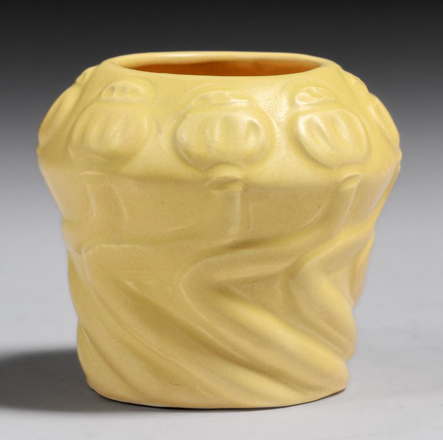 Van Briggle Yellow Pods Vase c1980s (1 of 4)