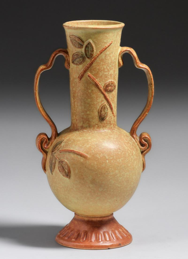 Weller Pottery Tall Two-Handled Vase c1930s (1 of 6)