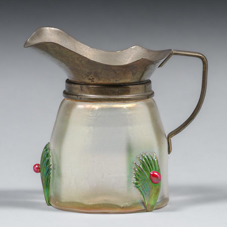 Antique Art  Glass Creamer c1910 (1 of 4)