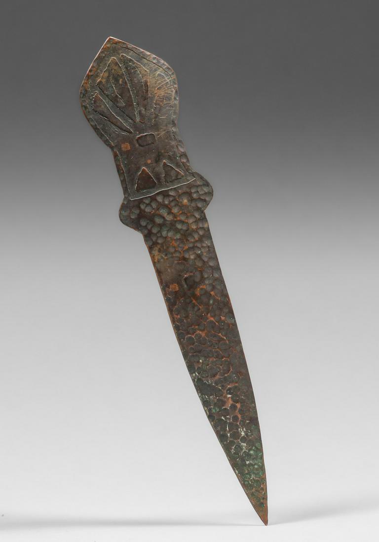 Arts & Crafts Hammered Copper Letter Opener c1910s (1 of 4)