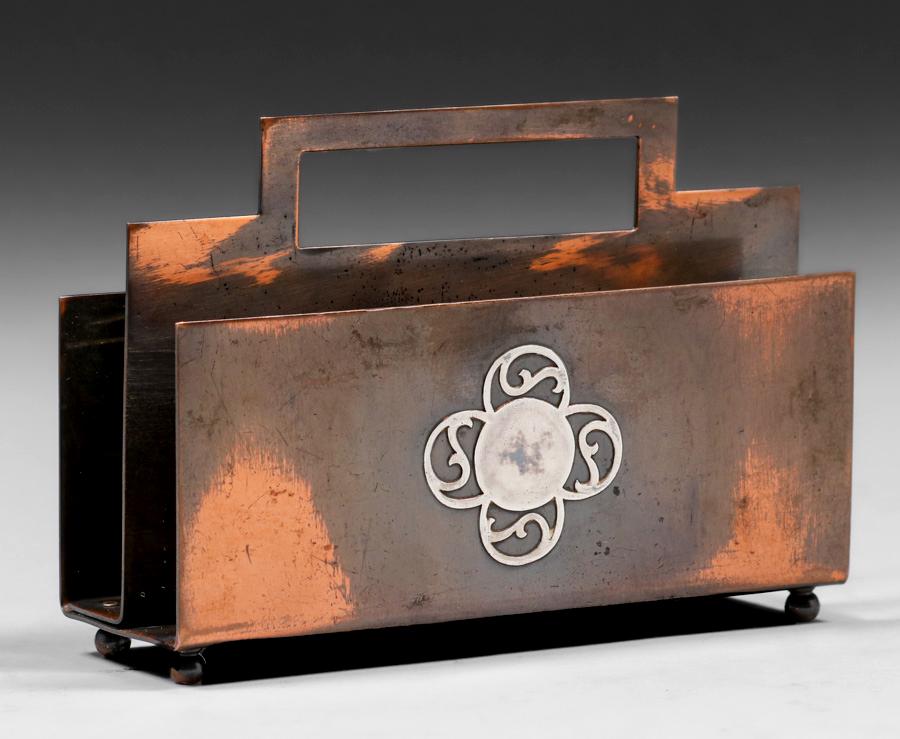 Heintz/Silvercrest Sterling on Bronze Letter Rack c1920s Mar 18, 2023 California Historical