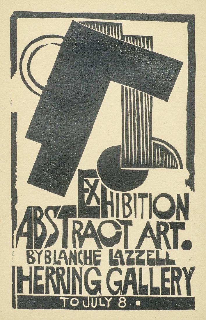 Blanche Lazzell Linocut "Abstract Art by Blanche Lazzell" 1925 (1 of 3)