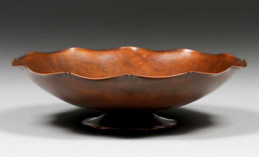 Walter Jennings Hammered Copper Fruit Bowl c1910s (1 of 5)