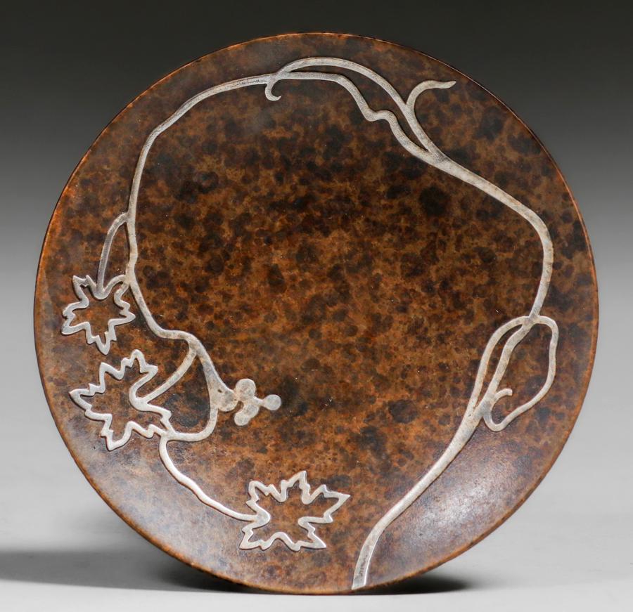 Small Heintz #542 Sterling on Bronze Overlay Tray c1915 (1 of 4)