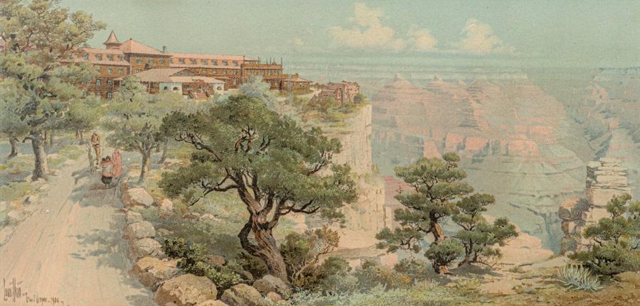 Louis Akin Chromolithograph "El Tovar -- Grand Canyon, Arizona" 1906 (1 of 5)