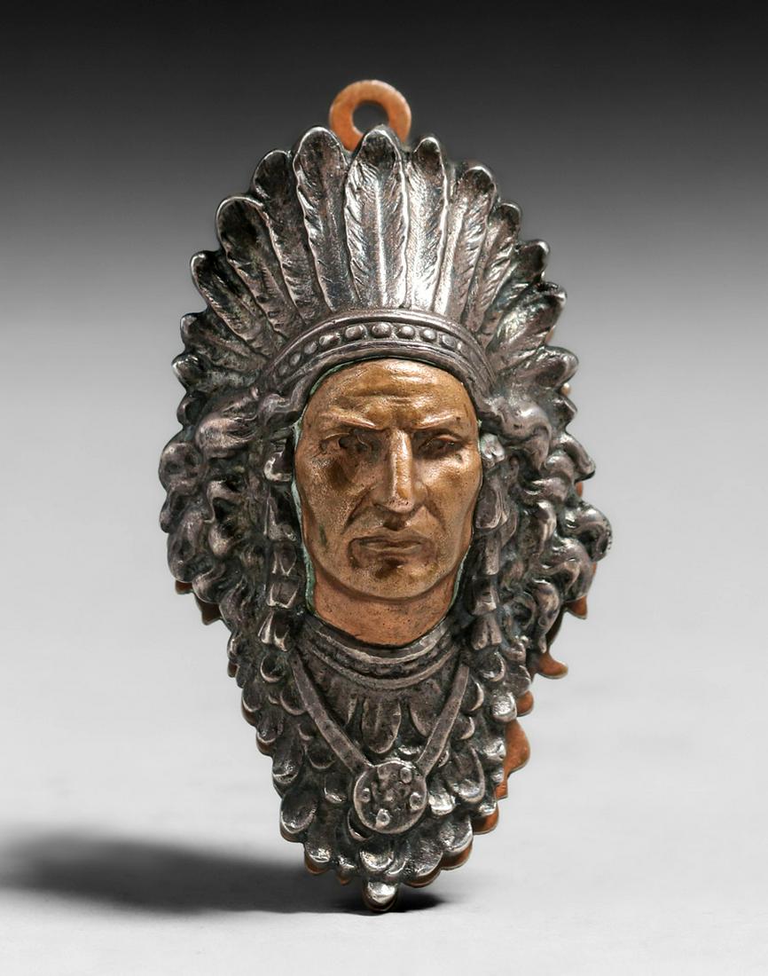 Joseph Heinrichs Hammered Copper & Silver Indian Paper Clip c1905 (1 of 4)