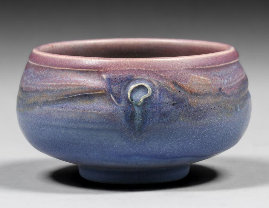 Rookwood Pottery Charles S. Todd Peacock Feather Carved Bowl 1913. (1 of 4)