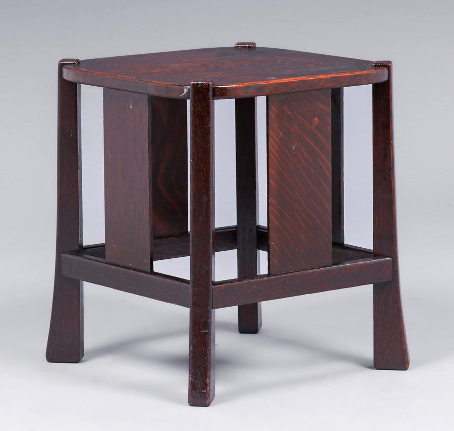 Grand Rapids Flared-Leg Square Taboret c1905 (1 of 4)