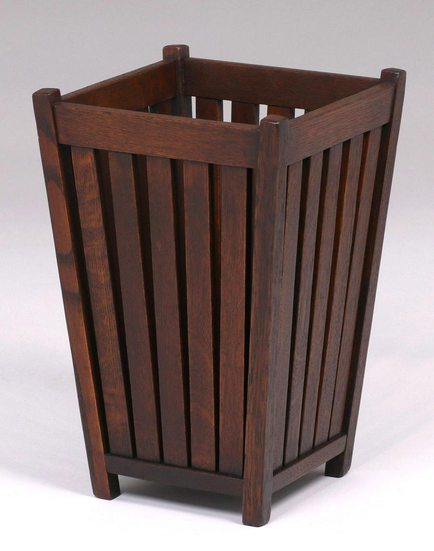 Charles Stickley #1928 Waste Basket c1910 (1 of 4)