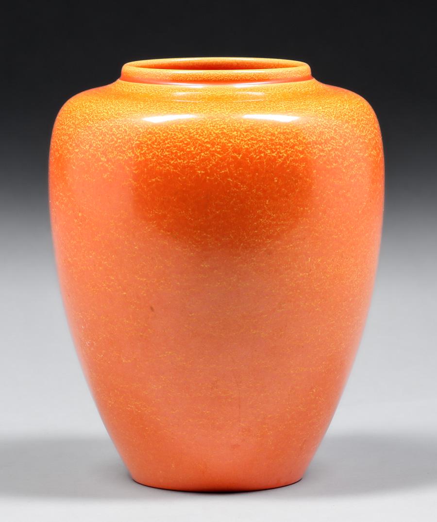 Pilkington Pottery Orange Lustre Vase c1920s (1 of 4)