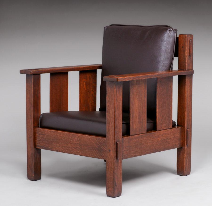 Stickley Brothers Slatted Armchair c1910 (1 of 3)
