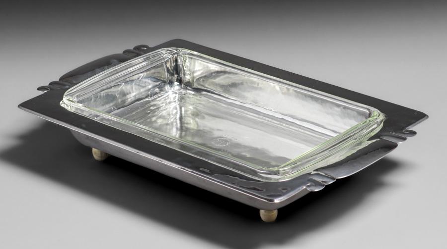 Dirk van Erp Hammered Copper Silver-Plated Serving Tray c1930s (1 of 9)