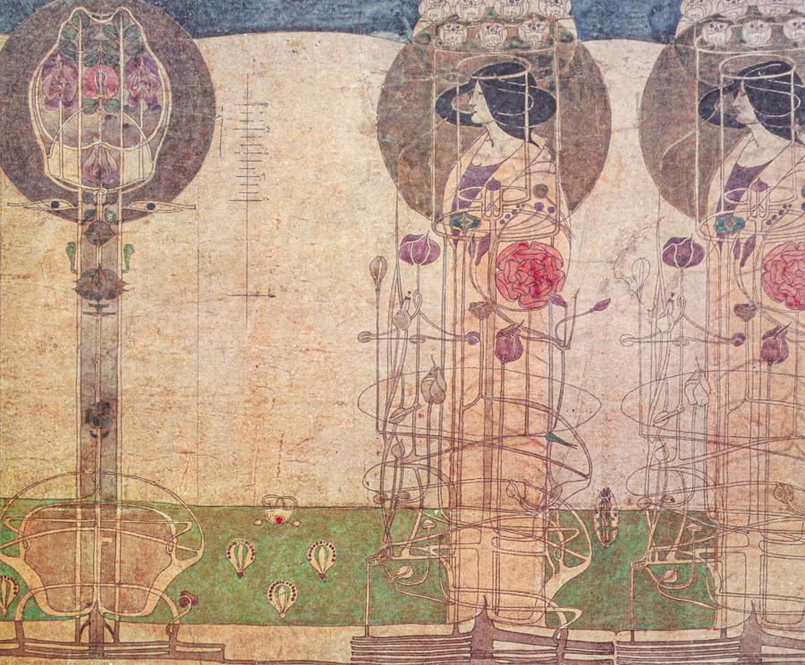 Margaret Macdonald Mackintosh Glasgow Print c1980s (1 of 3)