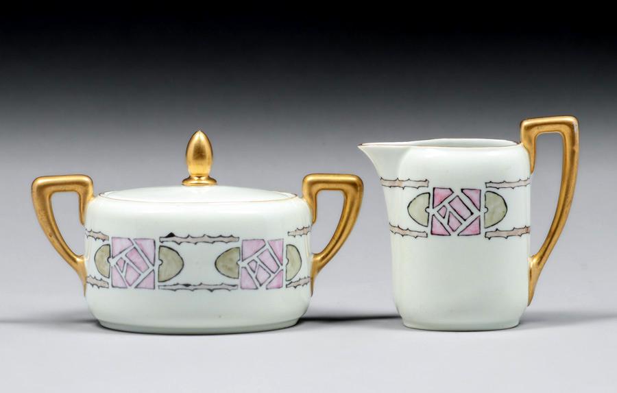 Pearl L. Vince American Hand-Decorated Rosenthal Porcelain Sugar & Cramer c1910 (1 of 14)
